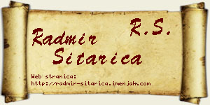 Radmir Sitarica vizit kartica